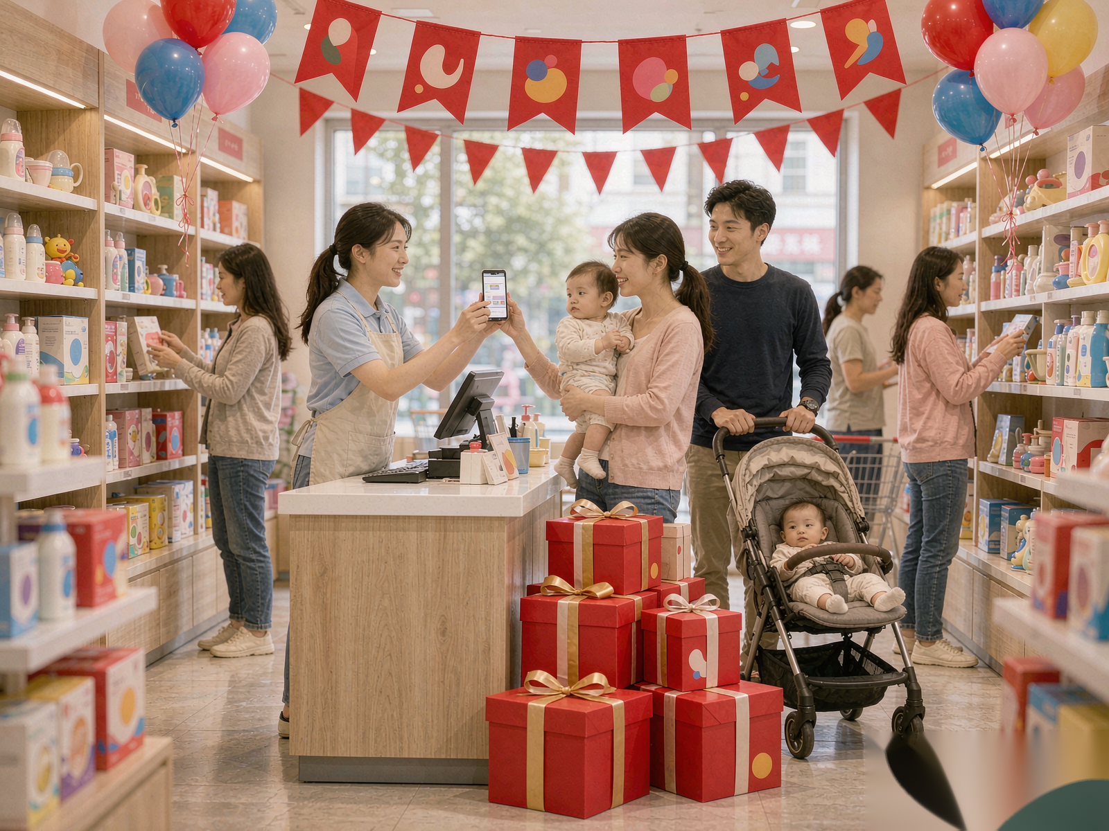 母婴门店扫码活动图